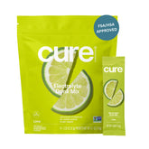 Cure Hydration frontal del empaque mostrando 14 sobres y beneficios