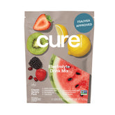 Cure Hydration vista frontal del paquete, presentación práctica y sin azúcar