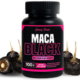 Curvy Fruit frasco frontal de maca negra mostrando envase y confianza