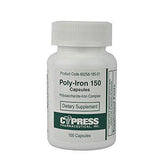 Cypress Pharmaceutical frente del envase mostrando etiqueta y beneficio de hierro concentrado