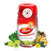 Dabur Chyawanprash frontal del tarro mostrando presentación 1 kg y practicidad
