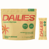 DAILIES frente del paquete POG mostrando sobres y beneficio conveniencia