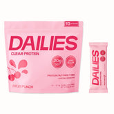 DAILIES empaque frontal mostrando 15 sticks y beneficio portátil