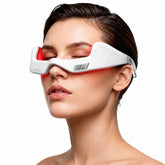 DCPLBLIB vista frontal del masajeador ocular mostrando diseño ergonómico y beneficios estéticos