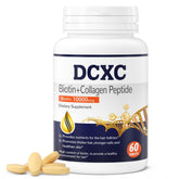 DCXC empaque frontal mostrando biotina y colágeno, beneficio apariencia