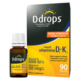 Ddrops frente del frasco mostrando diseño claro y dosificación fácil