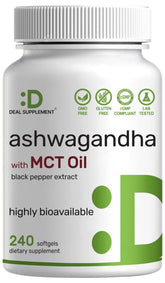 DEAL SUPPLEMENT botellas frontal mostrando 240 softgels y etiqueta clara