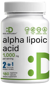 DEAL SUPPLEMENT frasco frontal mostrando 180 cápsulas y etiqueta clara