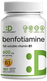 DEAL SUPPLEMENT frasco frontal mostrando 180 cápsulas veganas y dosificación clara