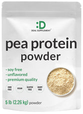 DEAL SUPPLEMENT envase frontal de 5 lb mostrando diseño y beneficio proteína vegetal