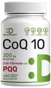 DEAL SUPPLEMENT frasco frontal mostrando diseño y cantidad 240 cápsulas, claridad e información