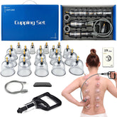 DEFUNX set ventosas frontal mostrando accesorios y variedad de copas beneficios durabilidad