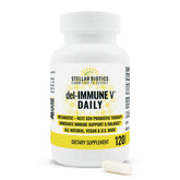 Del-Immune V envase frontal mostrando 120 cápsulas y beneficios claros