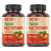 DEVA frente del envase mostrando el pack doble y beneficios veganos