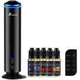 Diffuserlove vista frontal del difusor metálico elegante y compacto aumentando ambiente