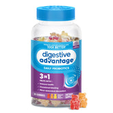 Digestive Advantage frente del envase mostrando 80 gomitas y beneficios