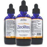 Dirobi Mimi's Miracle Zeolites frasco frontal mostrando diseño y tamaño