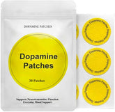 Generic Dopamine Patches frontal del empaque mostrando 30 parches y beneficio práctico