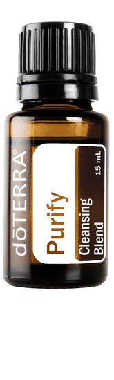 doTERRA Purify frasco 15 ml mostrando diseño y tamaño práctico