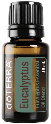 doTERRA botella frontal Eucalyptus Radiata, aroma claro y fresco