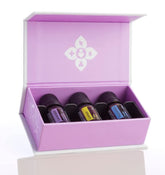 doTERRA kit presentación frontal mostrando los tres frascos y beneficios