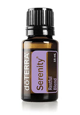 doTERRA frasco Serenity frente muestra relajación inmediata