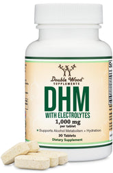 Double Wood Supplements envase frontal mostrando etiqueta clara y concentración DHM