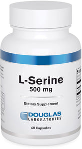 Douglas Laboratories envase frontal de L‑Serine mostrando marca y formato beneficioso