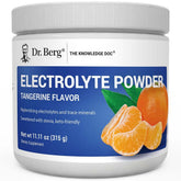 Dr. Berg frente del empaque mostrando 50 raciones y sabor mandarina