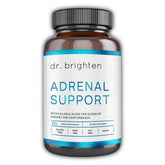 Dr. Brighten frente del empaque mostrando fórmula vegana y beneficios