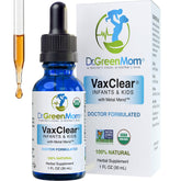 Dr. Green Mom frasco delantero mostrando etiqueta y beneficios para niños