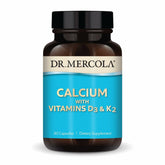 Dr. Mercola frasco frontal y cápsulas, presentación clara y práctica