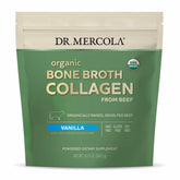 Dr. Mercola envase frontal que muestra el producto y conveniencia