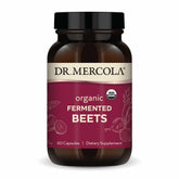 Dr. Mercola frontal del frasco mostrando la etiqueta orgánica y beneficios
