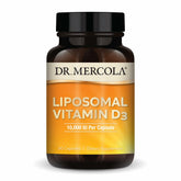 Dr. Mercola frasco frontal mostrando etiqueta clara y beneficio de alta potencia