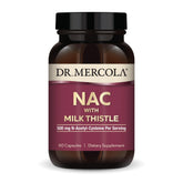 Dr. Mercola vista frontal del frasco con etiqueta clara y beneficios