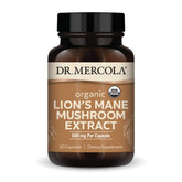 Dr. Mercola frasco frontal mostrando etiqueta y beneficios de pureza