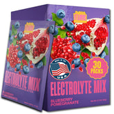 Dr. Price's empaque frontal Blueberry Pomegranate mostrando 30 sobres y beneficio de hidratación limpia