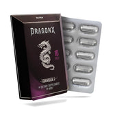DRAGONX vista frontal del envase y beneficio de discreción