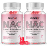 duwhot frasco frontal con gomitas NAC 600mg, vista clara y atractiva
