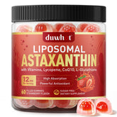 duwhot gomitas liposomales al frente mostrando el envase y beneficio antioxidante
