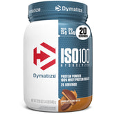 Dymatize envase frontal chocolate peanut butter mostrando diseño y conveniencia