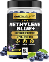 Earth Elixir frontal del envase mostrando diseño y beneficio de dosificación precisa