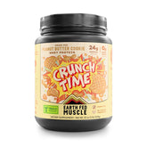 Earth Fed Muscle envase frontal que muestra sabor y beneficios