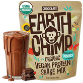 EarthChimp envase frontal sabor chocolate mostrando la marca y beneficio proteico