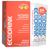 Eco Drink frente del empaque mostrando 24 sobres y conveniencia