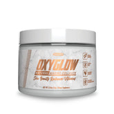 EHP Labs envase frontal de OxyGlow mostrando formato y marca
