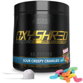 EHP Labs frasco OxyShred Hardcore frente, beneficio: energía intensa