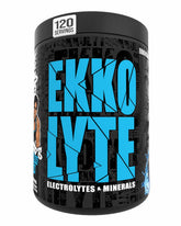 Ekkovision Ekkolyte frente del envase mostrando etiqueta y sabor blue raspberry, facilita elección rápida