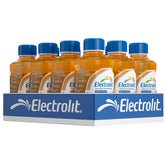 Electrolit botella naranja frontal con etiqueta visible, beneficio hidratación rápida
